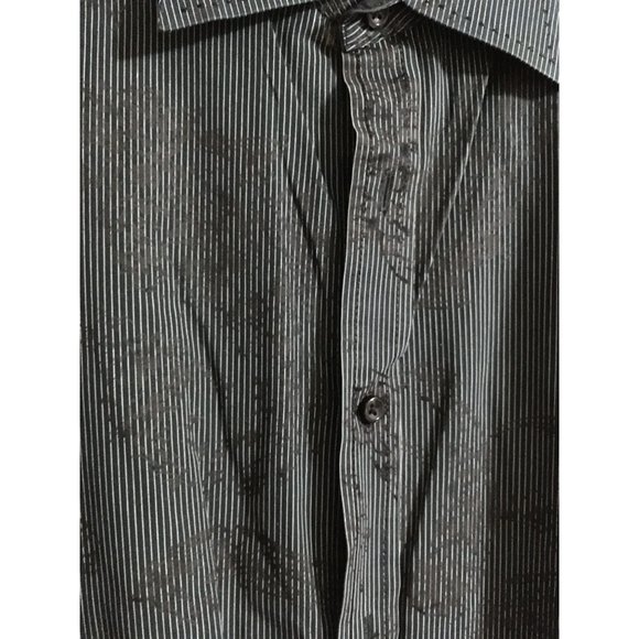 J Campbell Los Angeles XL Black Paisley Biker Occasion Casual Business Button Do - Picture 2 of 4